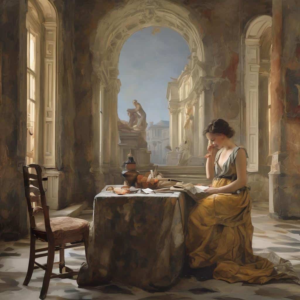 Ομορφιά και έμπνευση στην αρχιτεκτονική τέχνη με κλασικά αρχιτεκτονικά στοιχεία σε εσωτερικό χώρο.